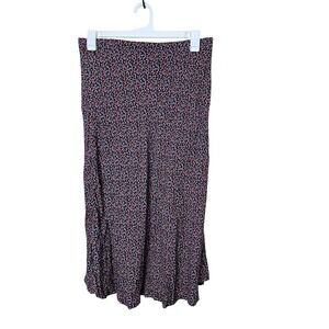 Vintage Mademoiselle Floral Maxi Skirt 90s, 34 inch waist